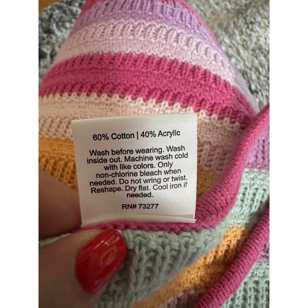 Jumping Beans Girls Knit Tank‎ Top Striped Sleeveless Colorful Size 7 NWT - Picture 6 of 6